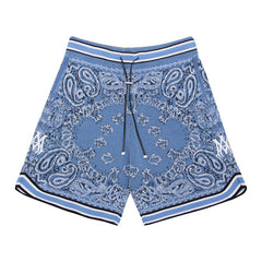 Bandana Print B-Ball Drawstring Shorts