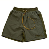 RHUDE Colorblock Embroidered Letters Shorts