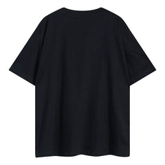 Green Foam Printing High Weight T-Shirt Black