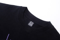 Green Foam Printing High Weight T-Shirt Black