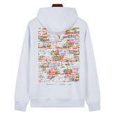 Logo Pattern Printed Hoodie