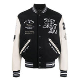 logo patch varsity bomber jacket