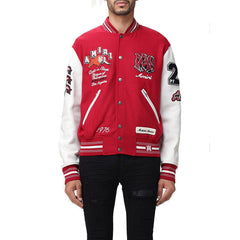 Varsity Vintage Patch Bomber Jacket