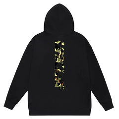 Ape Head Letter Pattern Print Hoodie