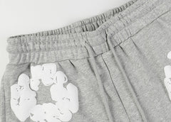 Cotton Wreath Sweat Shorts Grey