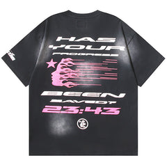 Hell Star Washed Print Short Sleeve Tee