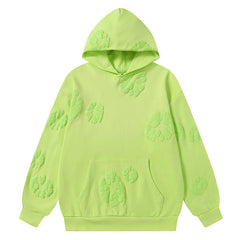 kapok Flower Pattern Printed Hoodie