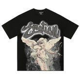 Black “Rhinestone” Cropped Tee