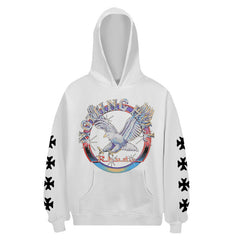 Eagle Pattern Printed Hoodie