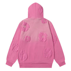 kapok Flower Pattern Printed Hoodie