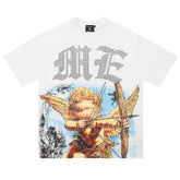 White “Angel” Rhinestone Tee