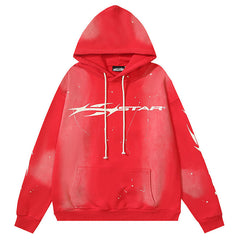 Logo Pattern Printed Hoodie