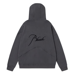 Logo Embroidery Zip Hoodies