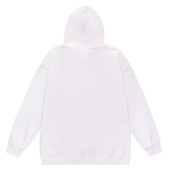 Ape Head Cartoon Pattern Print Hoodie