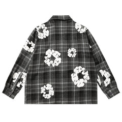 kapok Flower Pattern Long Sleeved Shirt
