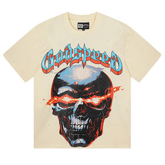Skull With Flaming Eyes T-Shirt
