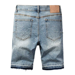 Diamond Denim Shorts #5098
