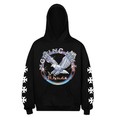 Eagle Pattern Printed Hoodie