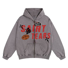Tears Printed Hoodie