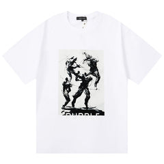 Logo Pattern Print T-Shirt