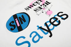 Logo Pattern Printed T-Shirt