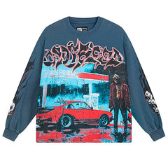 Sunset Drift Layered Long Sleeve T-Shirt