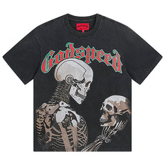Skeletons Pattern Printed T-Shirts #1060