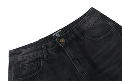 Embroidered Denim Shorts