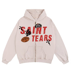 Tears Printed Hoodie