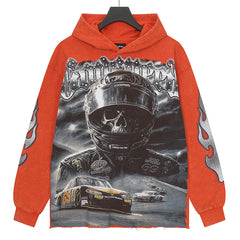 Godspeed Skull Racing Driver Printed Hoodie