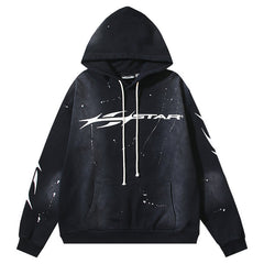 Logo Pattern Printed Hoodie