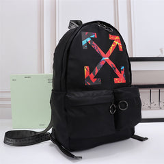 Black and Red Arrows Printed Backpack