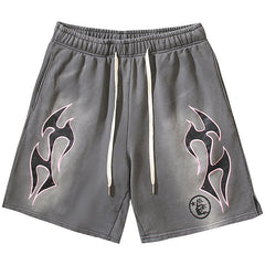 Grey Flame Shorts