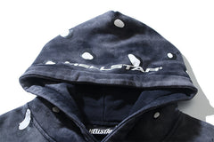 White Splatter Printed Hoodie Hoodie