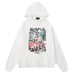 Logo Pattern Printed Hoodie