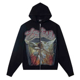 MIXED EMOTION Black Rhinestone Hoodie