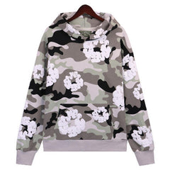 Cotton Wreath Camouflage Hoodie
