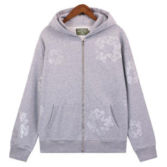 Kapok Flower Pattern Printed Hoodie