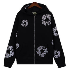 Kapok Flower Pattern Printed Hoodie