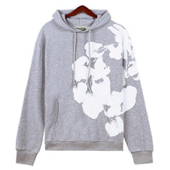Kapok Flower Pattern Printed Hoodie