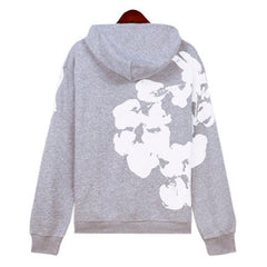 Kapok Flower Pattern Printed Hoodie