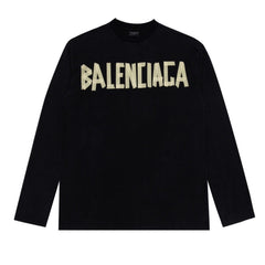 Balenciaga Tape Type Long Sleeve T-Shirt Oversized