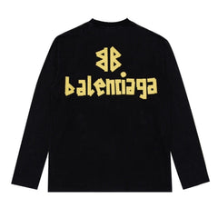 Balenciaga Tape Type Long Sleeve T-Shirt Oversized