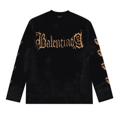 Balenciaga black heavy metal long sleeve oversized