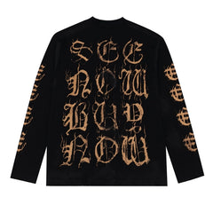 Balenciaga black heavy metal long sleeve oversized