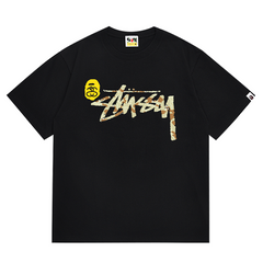 BAPE X Stussy Shark Print  T-Shirt