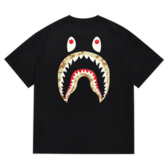 BAPE X Stussy Shark Print  T-Shirt