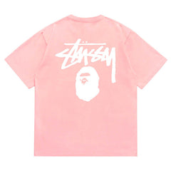 BAPE X Stussy Basic Pigment Dyed Tee