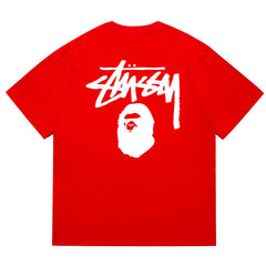 BAPE X Stussy Basic Pigment Dyed Tee