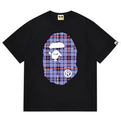 BAPE Logo Check Big Ape Head Tee